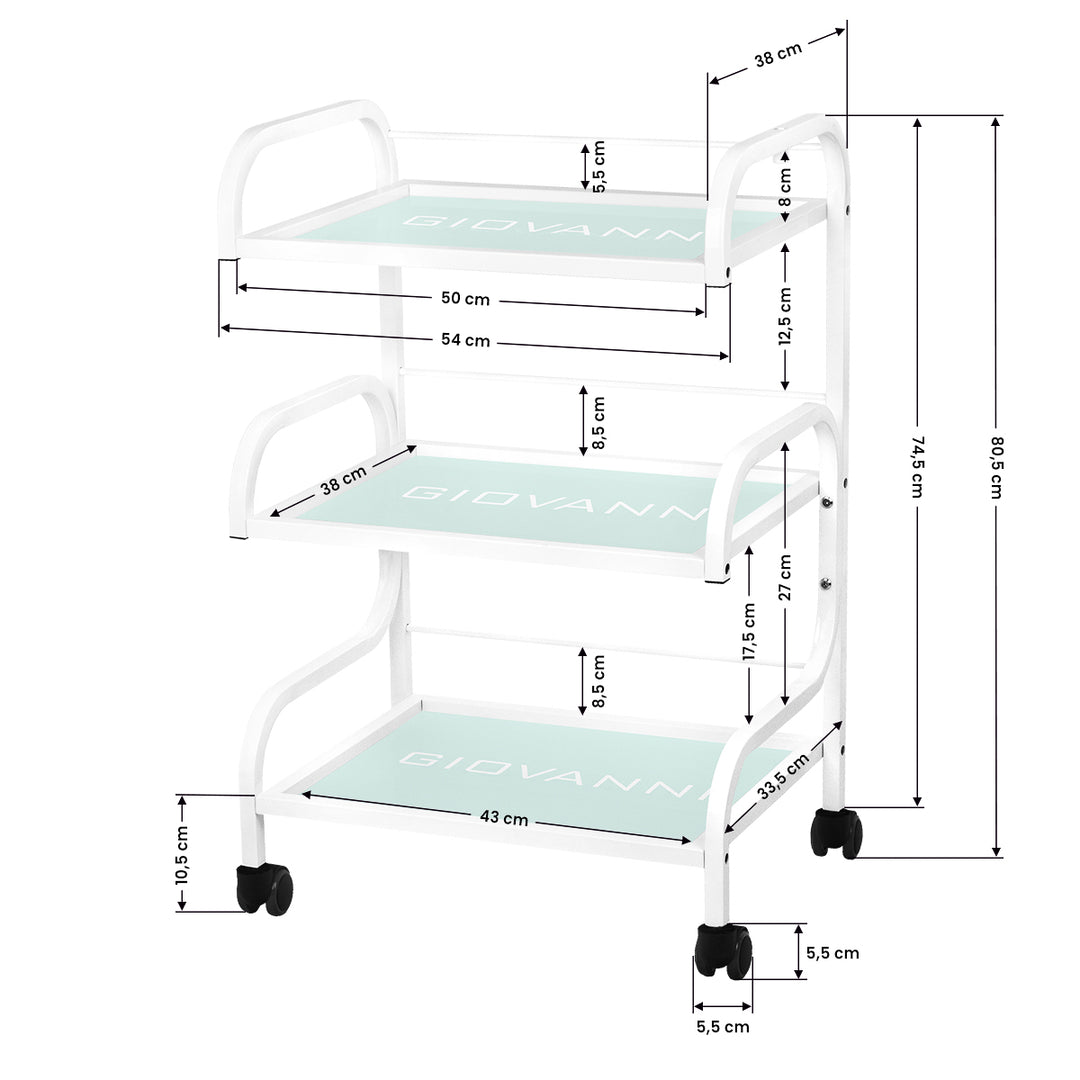 Roltafel Giovanni 1014 Wit - afbeelding 5