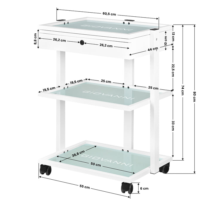 Roltafel Giovanni 1040A Wit - afbeelding 5
