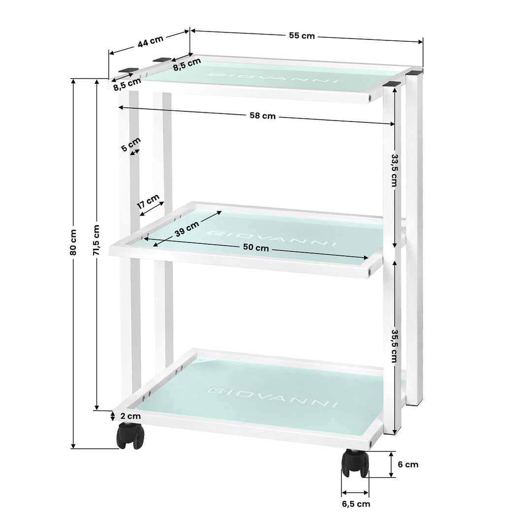 Roltafel Giovanni 1041 Wit - afbeelding 5