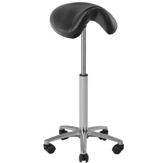 Sadelstol Taburet 001B Høj - Sort