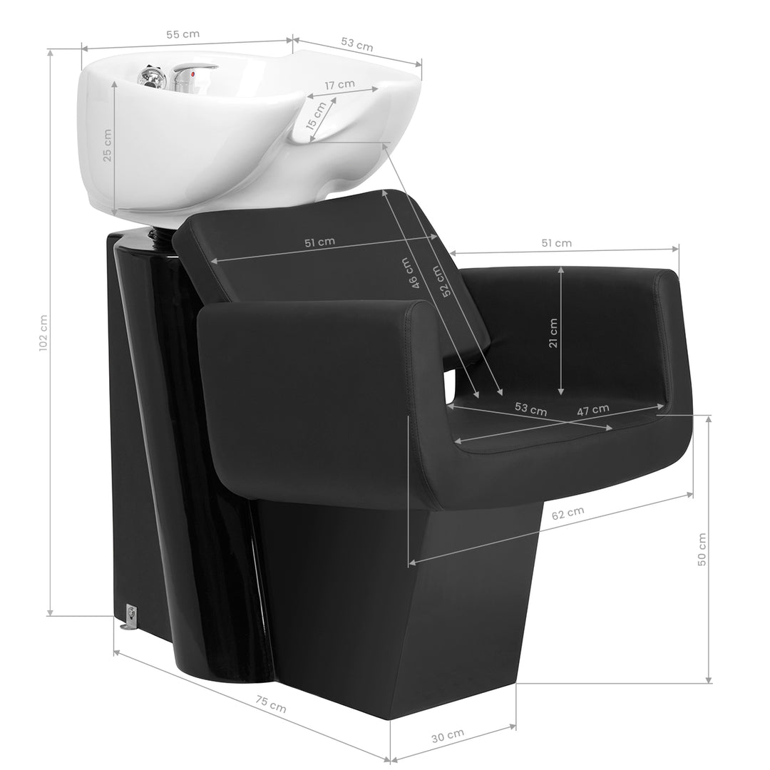 Wasunit Gabbiano Helsinki Zwart - afbeelding 10