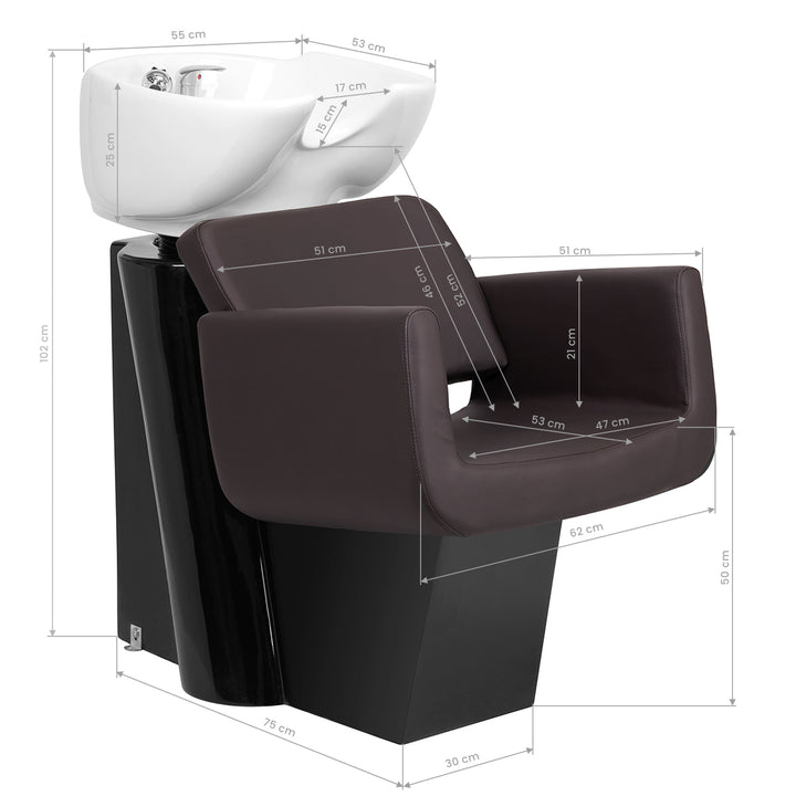Wasunit Gabbiano Helsinki Bruin - afbeelding 10