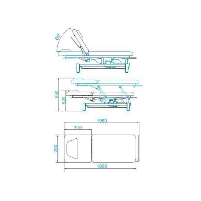 Massagetafel Elektrisch Azzurro 684 1 Wit - afbeelding 6