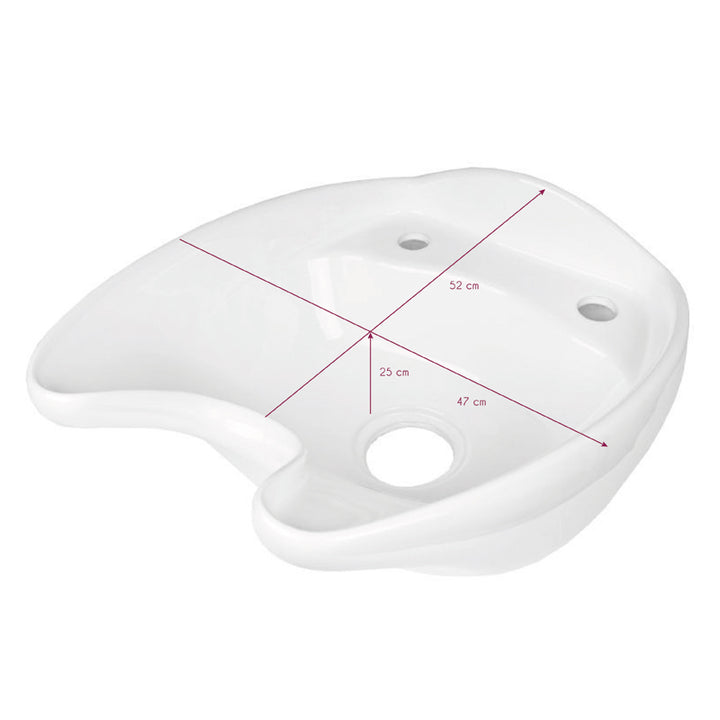 Wasbak Keramisch voor Wasunit Gabbiano Wit - afbeelding 4