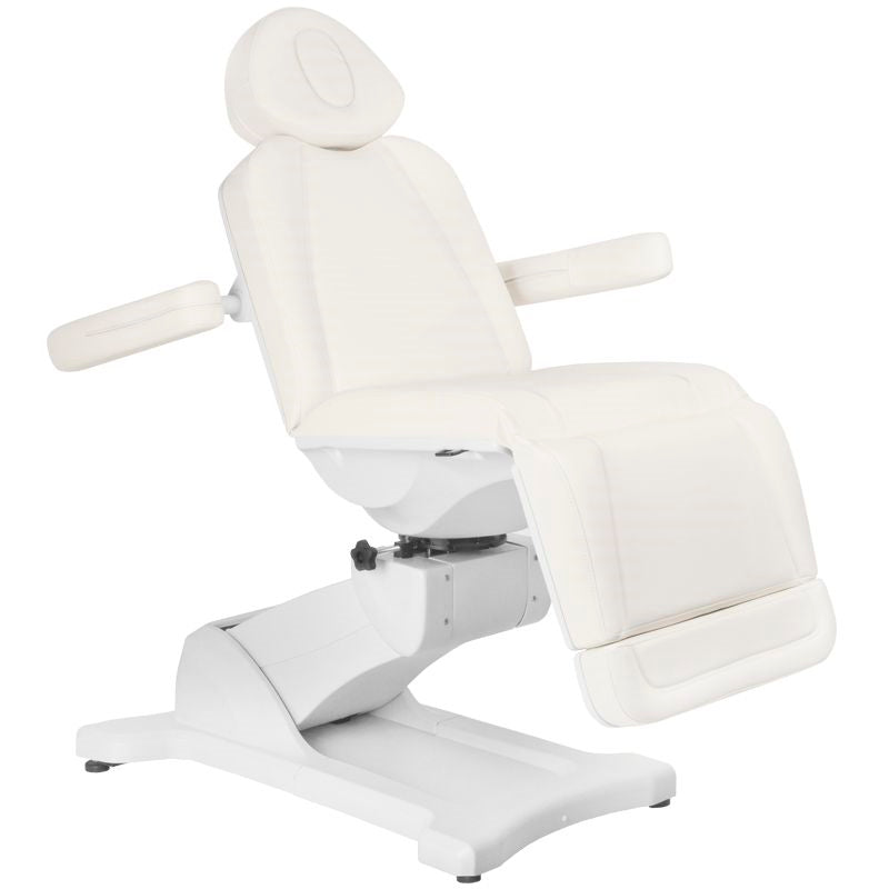 Behandlingsstol Elektrisk Azzurro 869A 4 Motorer Drejbar Hvid - billede 3