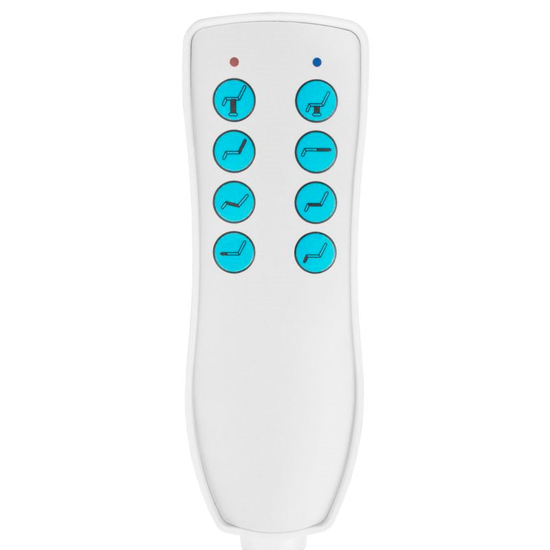Behandlingsstol Elektrisk Azzurro 869A 4 Motorer Drejbar Hvid - billede 7