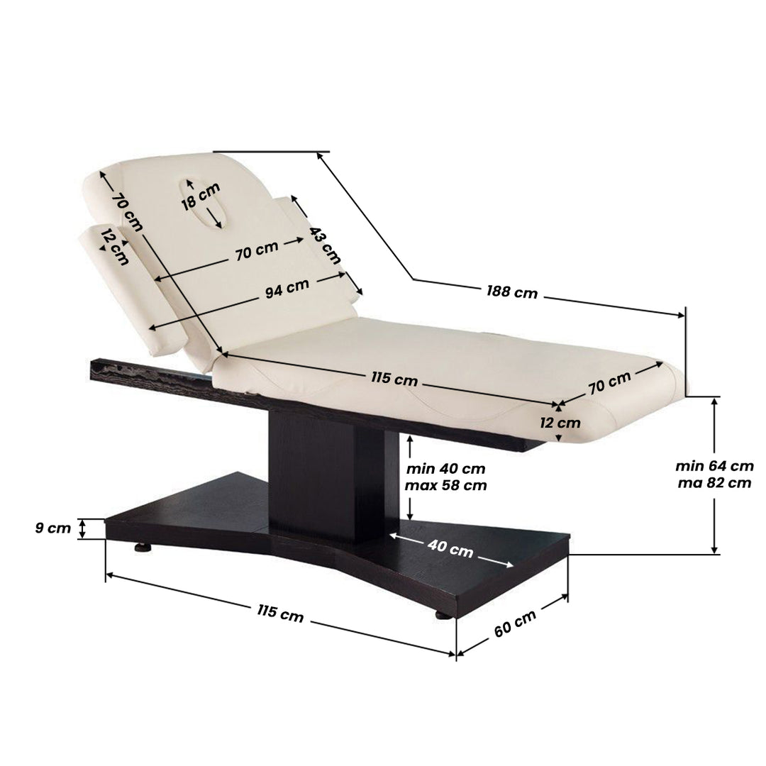Massagetafel Elektrisch Verwarmd Azzurro 805 1 Wenge - afbeelding 5
