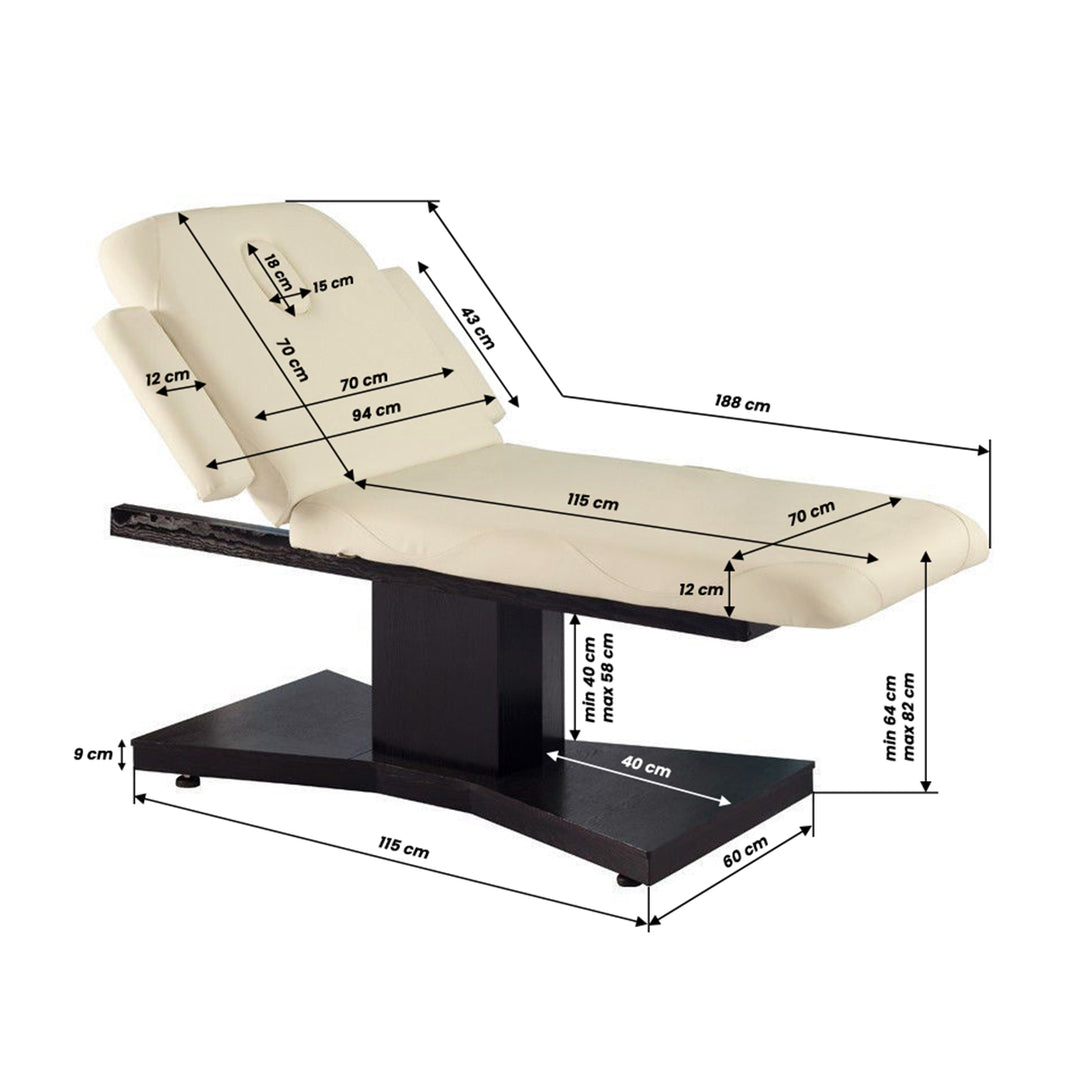 Massagetafel Elektrisch Verwarmd Azzurro 805 1 Wenge - afbeelding 5