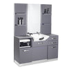 Kaptafel Kapperssalon Gabbiano Met Wastafel B085 Grijs