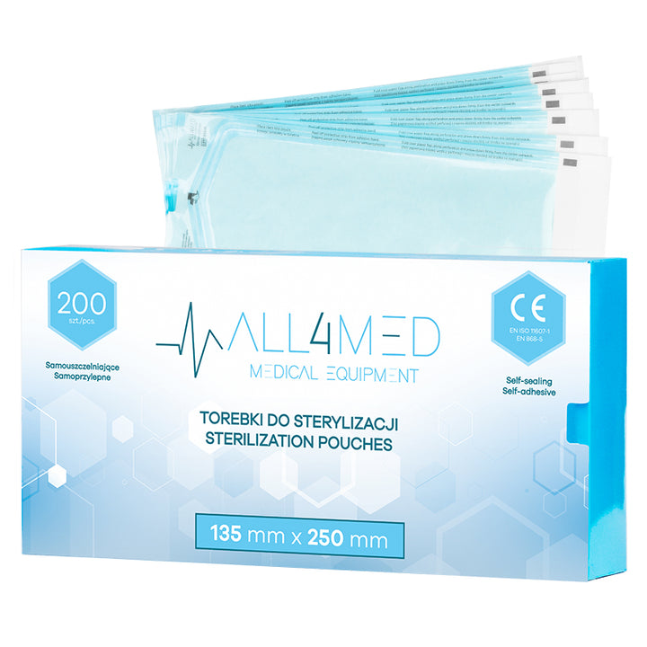 Autoclaafzakken All4Med 135 × 250 mm – 200 Stuks