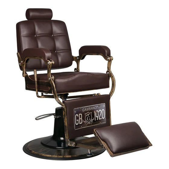 Barberstol Gabbiano Boss - Brun