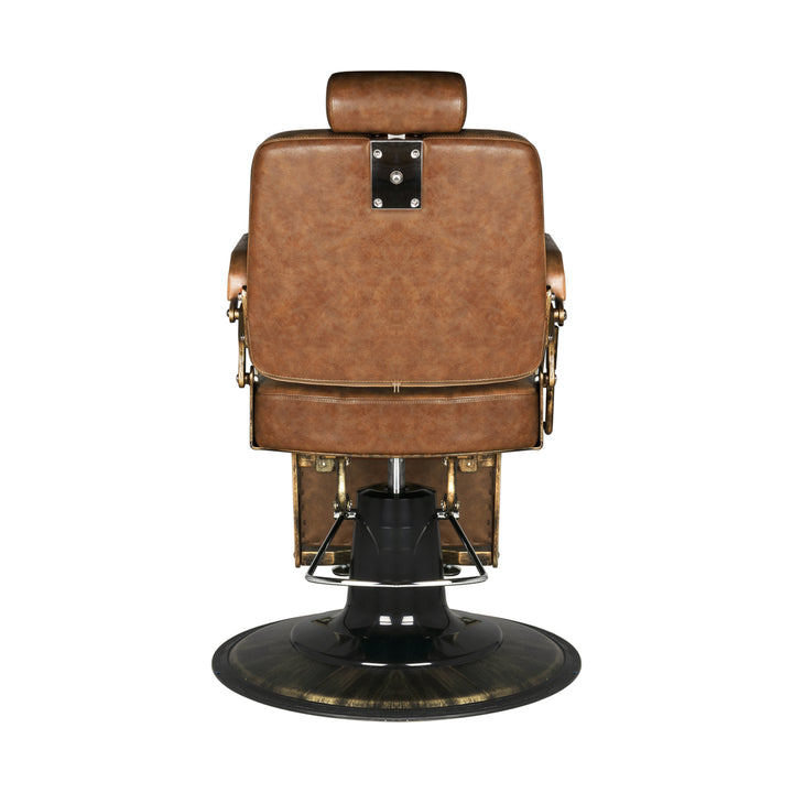 Barberstoel Gabbiano Boss Vintage Leer Lichtbruin - afbeelding 5