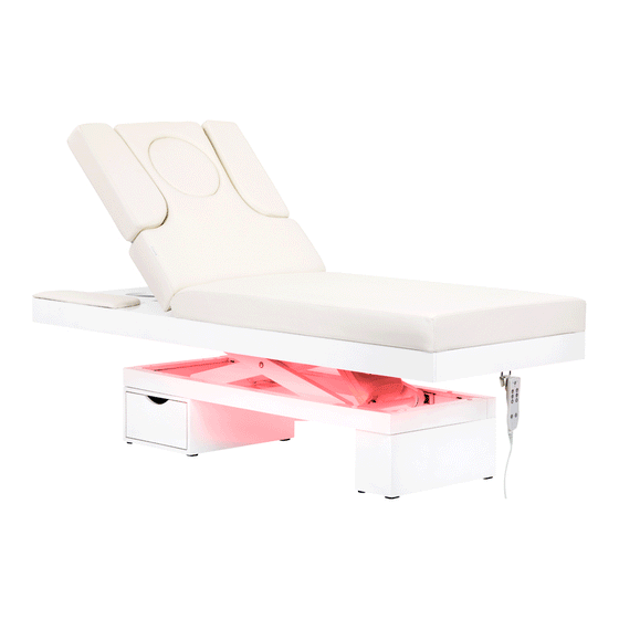 Elektrisk opvarmet massagebriks Azzurro 815B Hvid