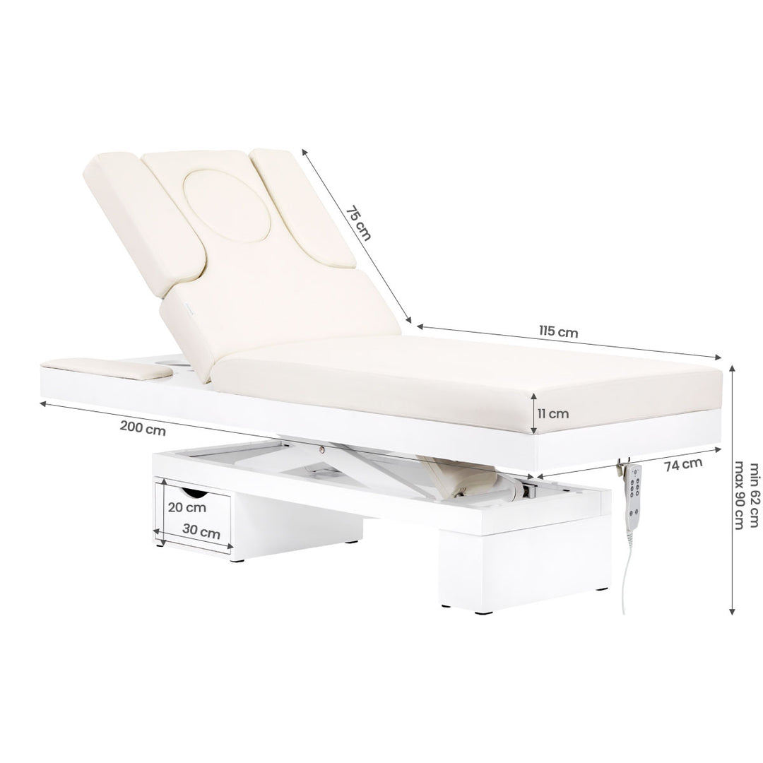 Massagetafel Elektrisch Verwarmd Azzurro 815B Wit - afbeelding 14
