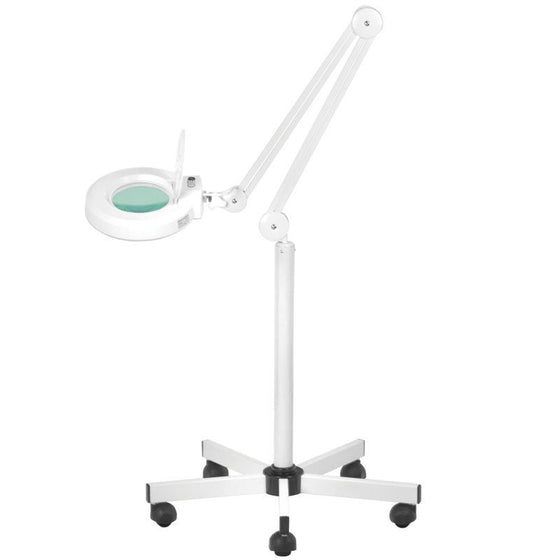 Lupelampe LED 5D på Stativ Justerbar Lysstyrke S5 Hvid