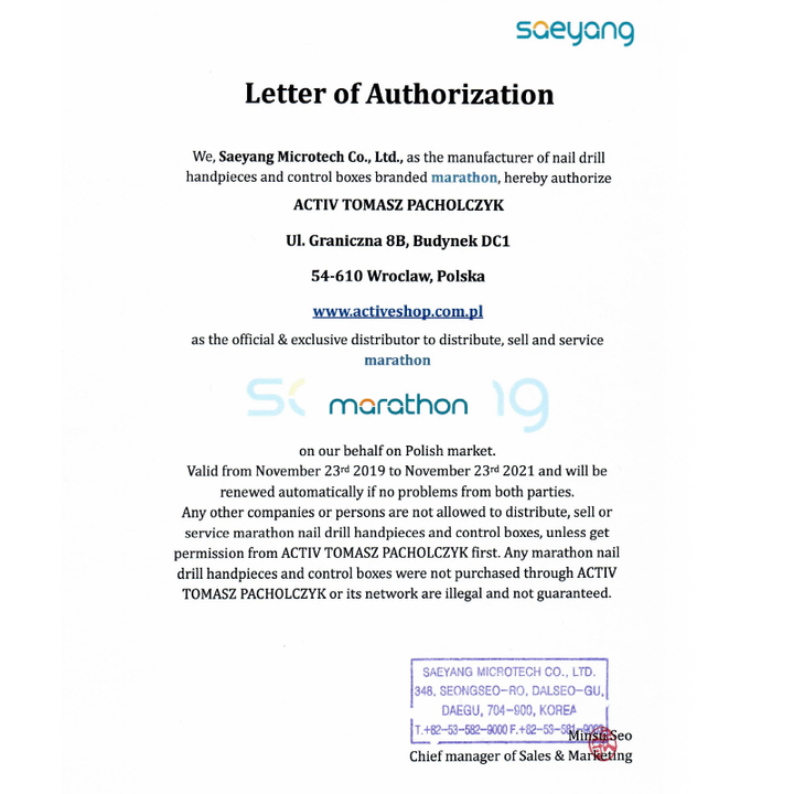 Pedicuremotor Saeyang Marathon M4 Lux - afbeelding 9