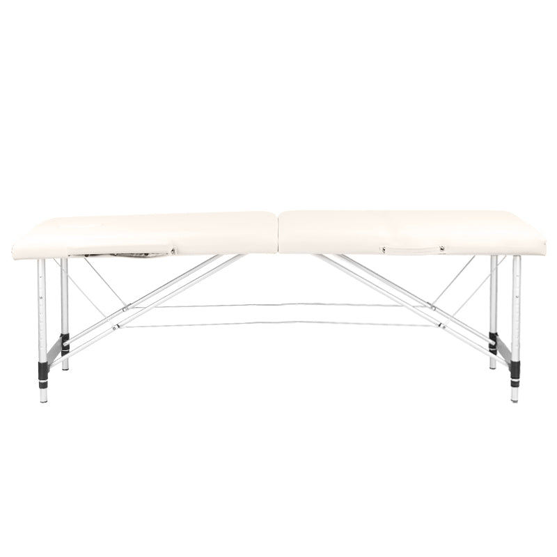 Massagetafel Inklapbaar Aluminium Komfort Activ Fizjo 2 Zones Crème - afbeelding 2