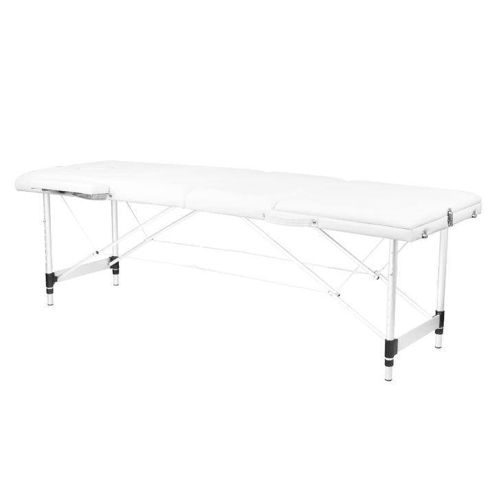 Massagetafel Inklapbaar Aluminium Komfort Activ Fizjo 3 Zones Wit