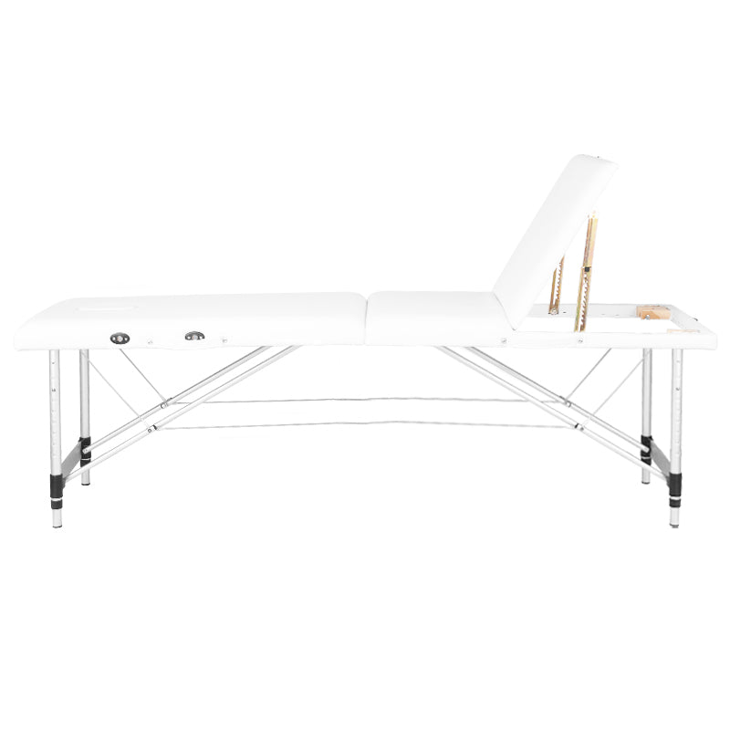 Massagetafel Inklapbaar Aluminium Komfort Activ Fizjo 3 Zones Wit - afbeelding 3