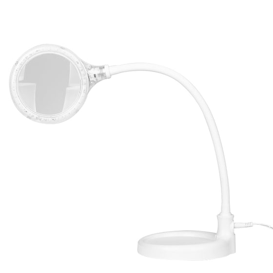 Lup LED 30 SMD 3D med Stativ og Bordklemme Elegante 2014-2R - Hvid