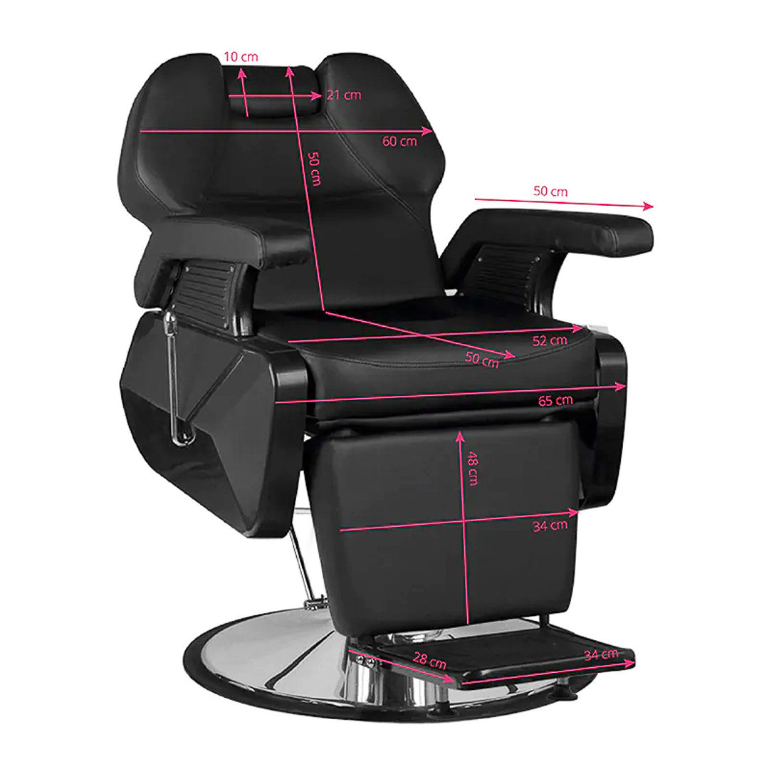 Barberstoel Hair System New York Zwart - afbeelding 7