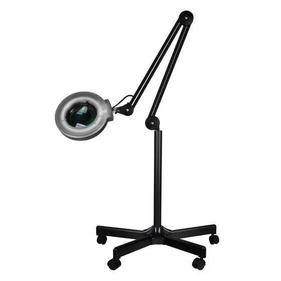 Lupelampe LED 5D på Stativ Justerbar Lysstyrke S5 Sort