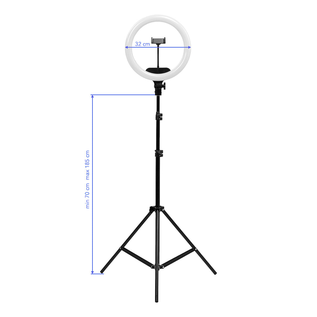 Ringlampe med Stativ 13" 36W Sort - billede 16
