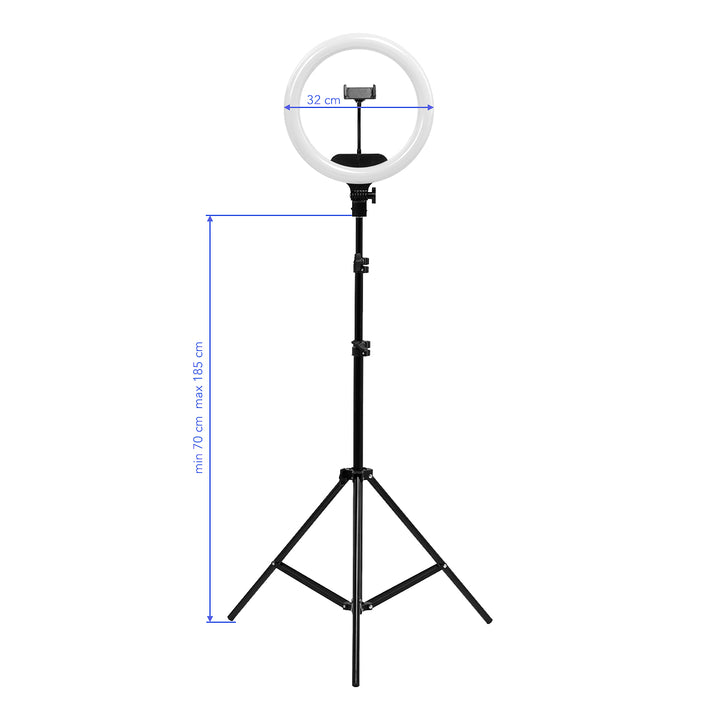 Ringlampe med Stativ 13" 36W Sort - billede 16