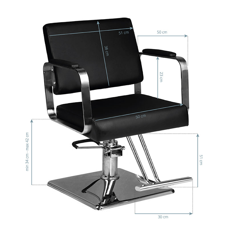 Kappersstoel Hair System HS202 Zwart - afbeelding 5