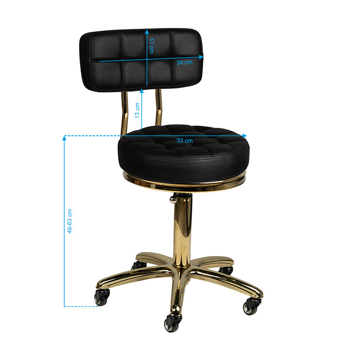 Taburet AM-961 - Guld/Sort - billede 5