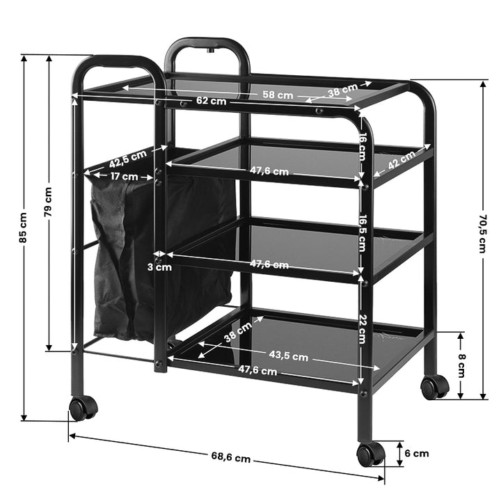 Rullevogn Giovanni 1031 Sort - billede 6