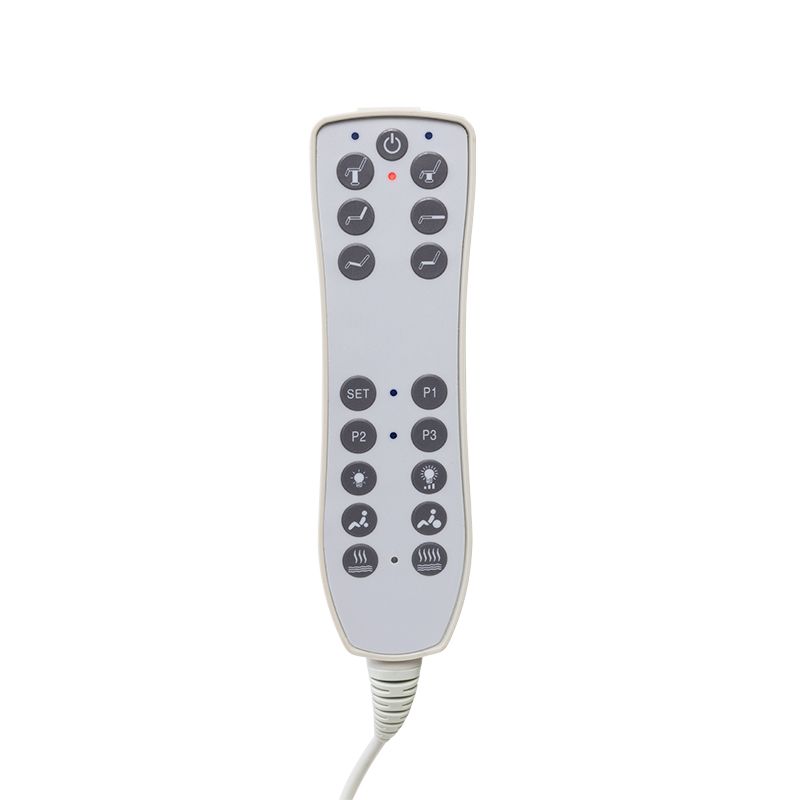 Behandelstoel Elektrisch Azzurro 708B 3 Motoren Pedi Pro met Voetpedaal en Verwarming Wit - afbeelding 13