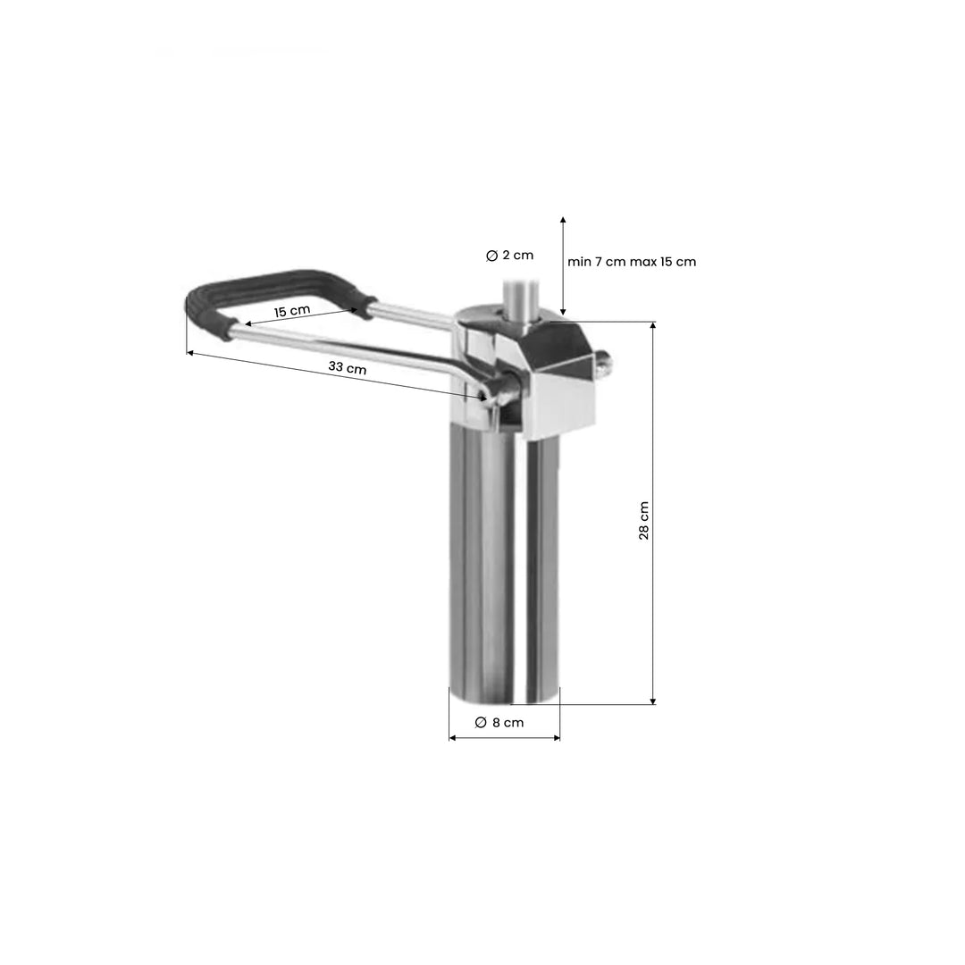 Hydraulische Pomp Kappersstoel Gabbiano D-04 Chroom - afbeelding 2