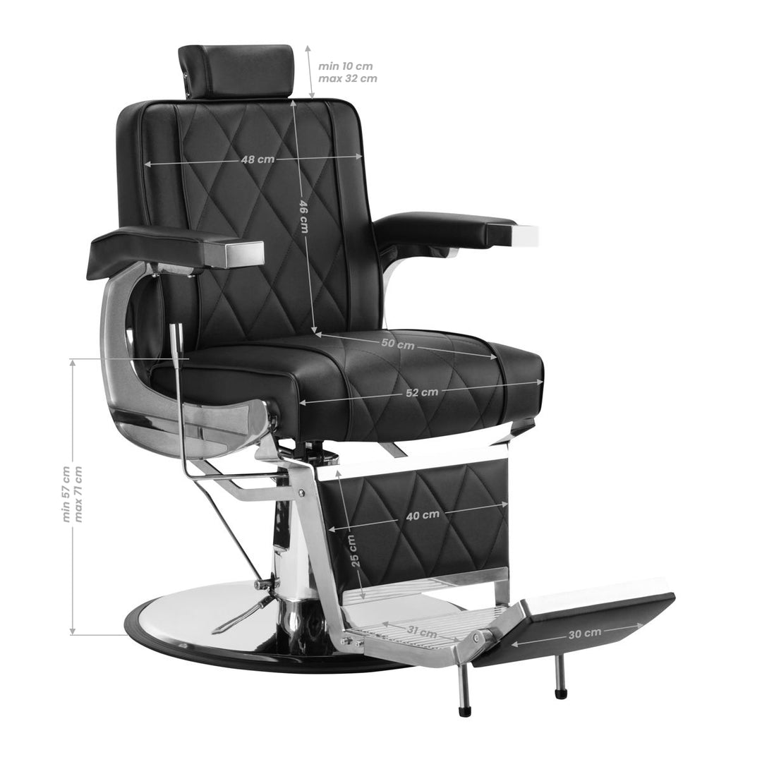 Barberstoel Hair System BM88066 Zwart - afbeelding 13