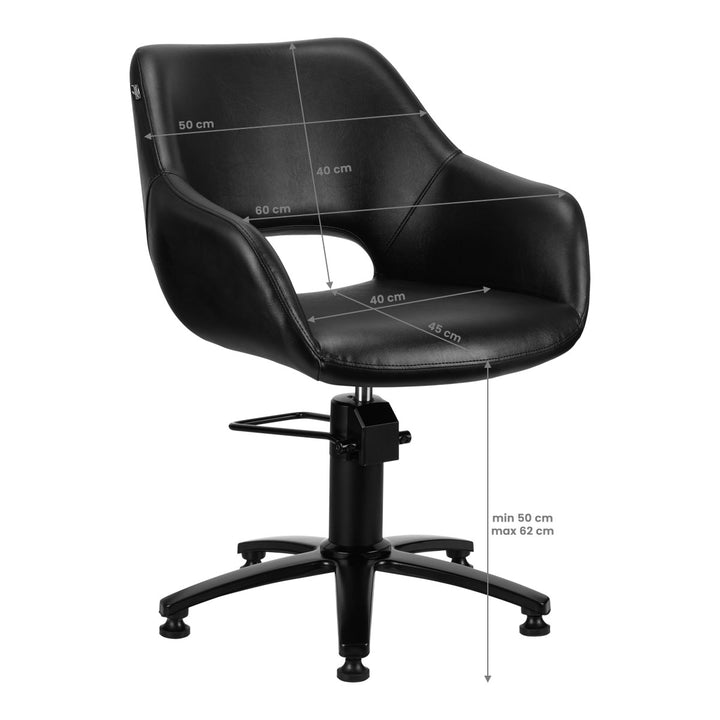 Kappersstoel Gabbiano Lima Zwart - afbeelding 7