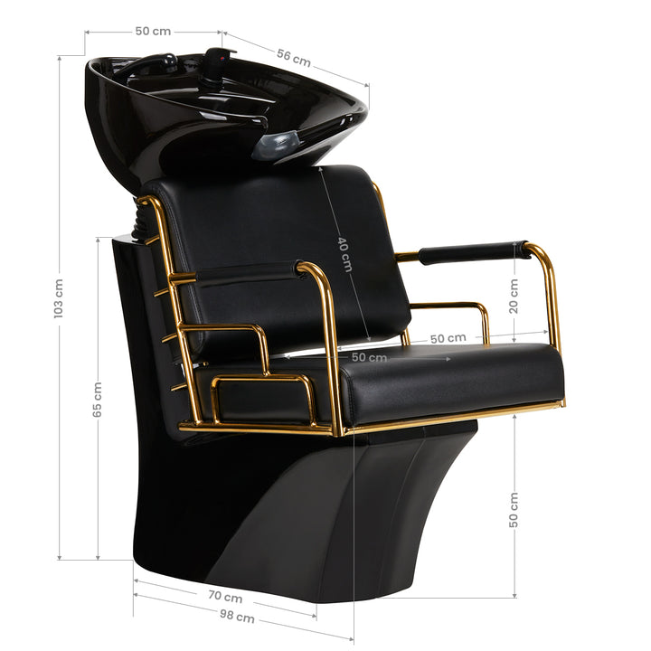 Wasunit Gabbiano Prato Zwart-Goud - afbeelding 11