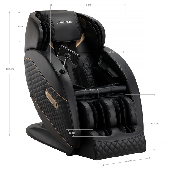 Massagestoel Elektrisch Sakura Standard 801 Zwart - afbeelding 18