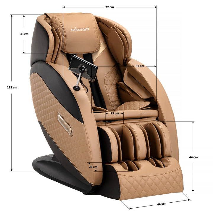 Massagestoel Elektrisch Sakura Standard 801 Bruin - afbeelding 18