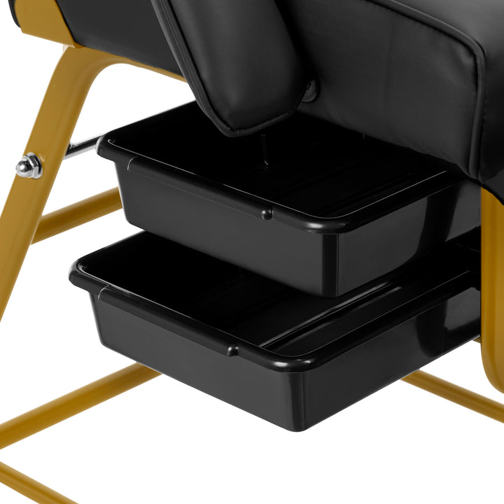 Behandelstoel 557G met Trays Goud-Zwart - afbeelding 9