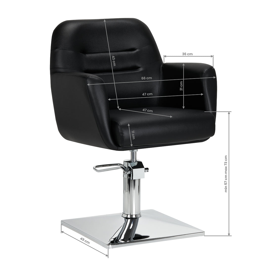 Kappersstoel Gabbiano Monaco Zwart - afbeelding 9