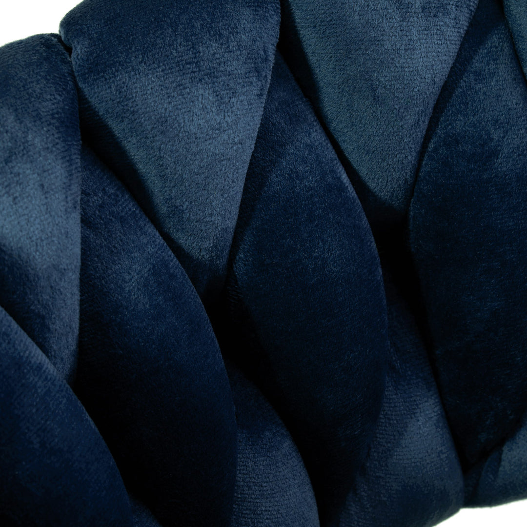 Barkruk met Rugleuning Fluweel Verstelbaar Draaibaar 4Rico QS-B313a Marineblauw - afbeelding 6