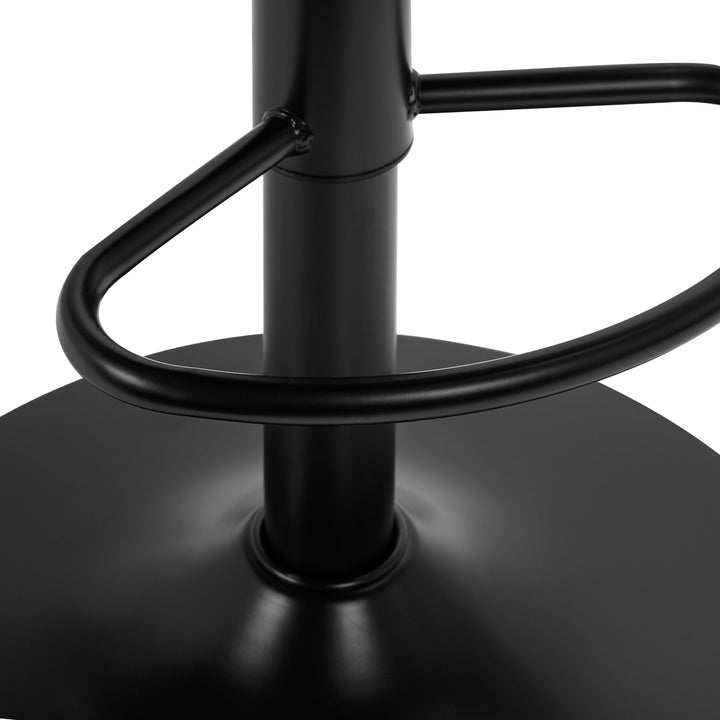 Barkruk met Rugleuning Fluweel Verstelbaar Draaibaar 4Rico QS-B801 Zwart - afbeelding 7