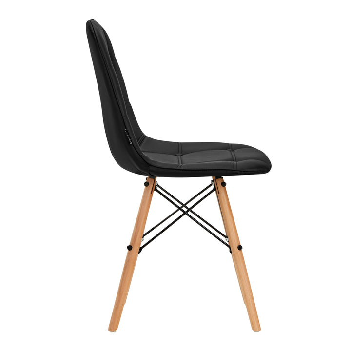 Salonstoel Hout 4Rico QS-185 Zwart - afbeelding 2