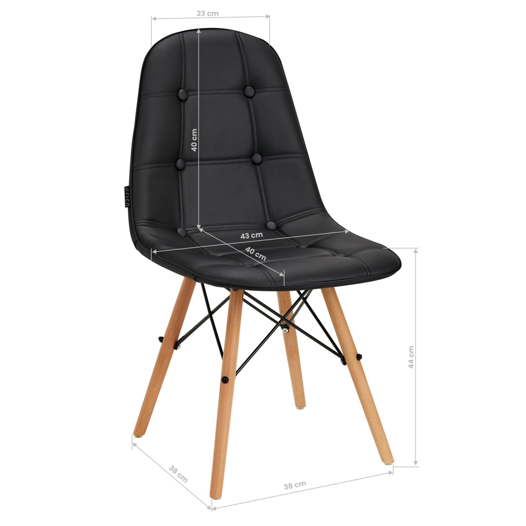 Salonstoel Hout 4Rico QS-185 Zwart - afbeelding 8