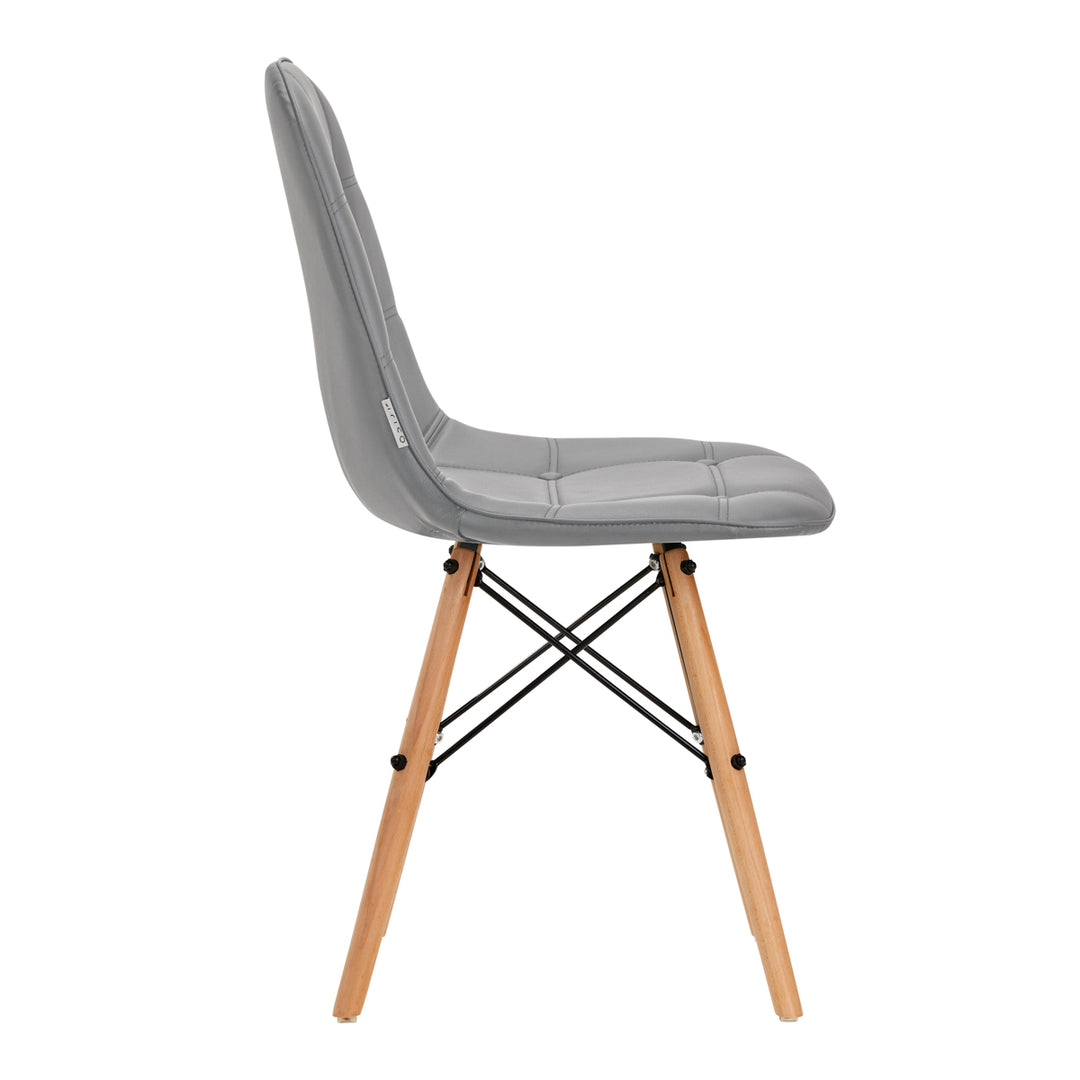 Salonstoel Hout 4Rico QS-185 Grijs - afbeelding 2