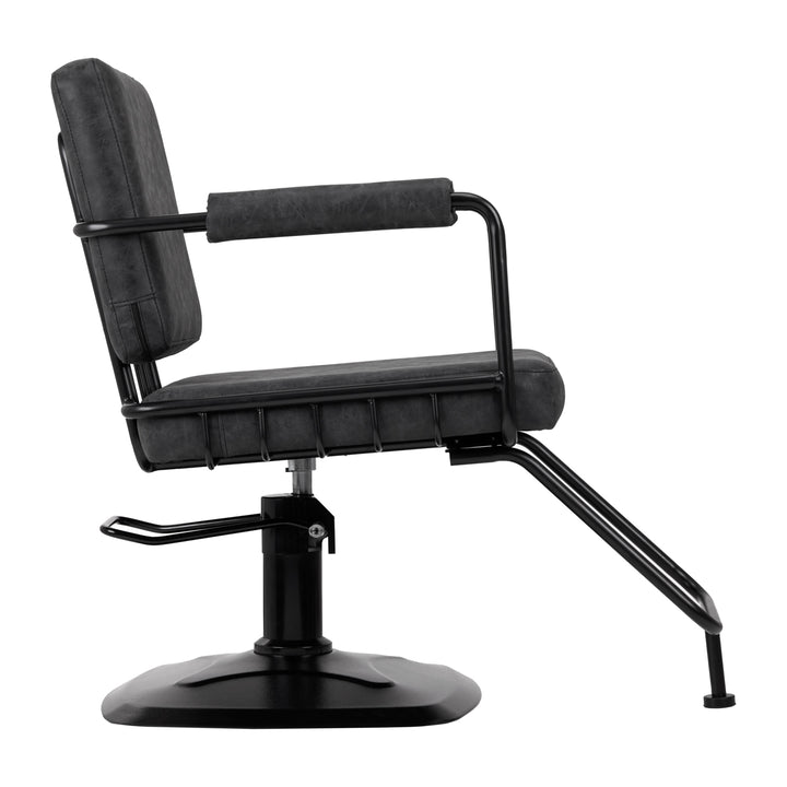 Kappersstoel Gabbiano Katania Loft Oud Leder Zwart - afbeelding 2