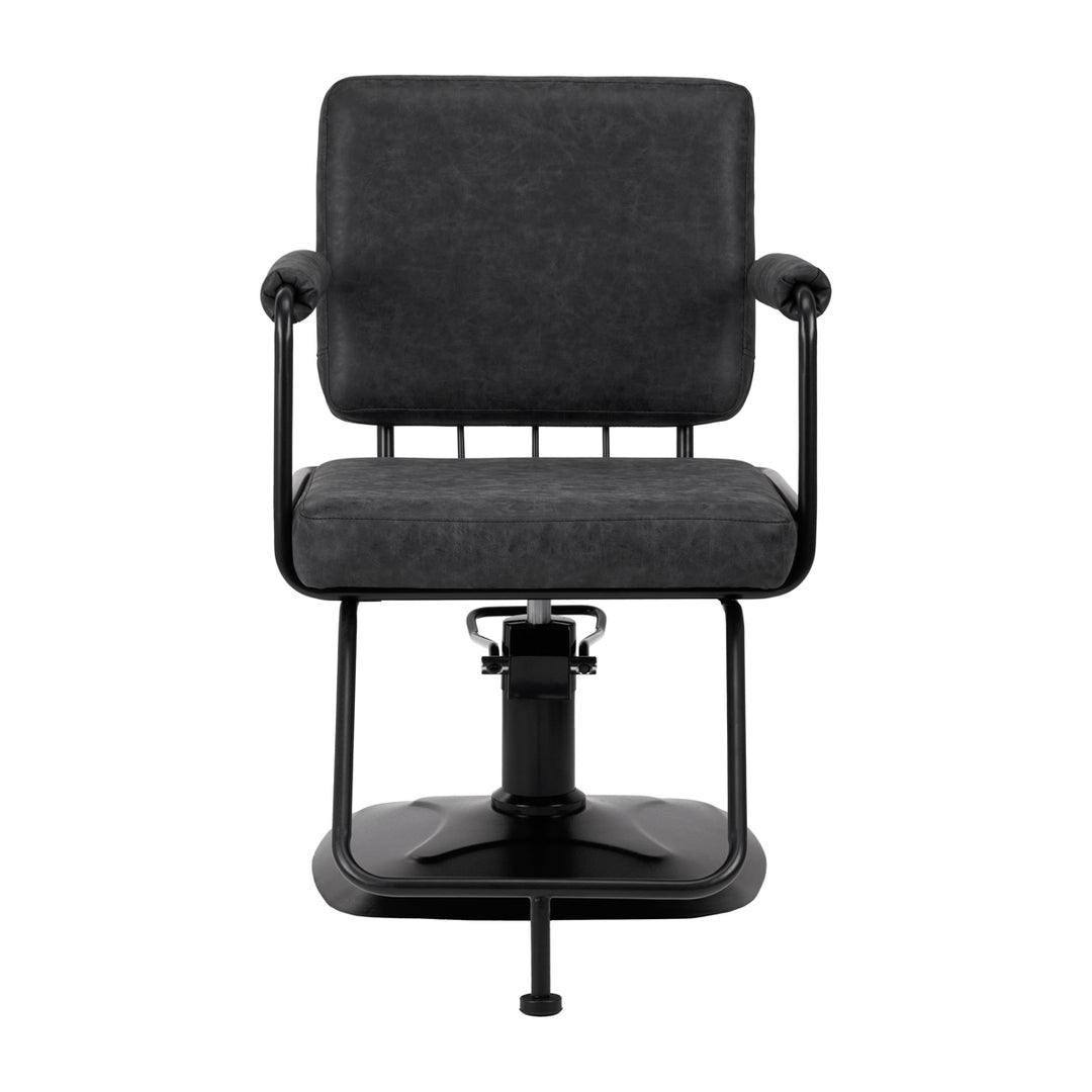 Kappersstoel Gabbiano Katania Loft Oud Leder Zwart - afbeelding 3