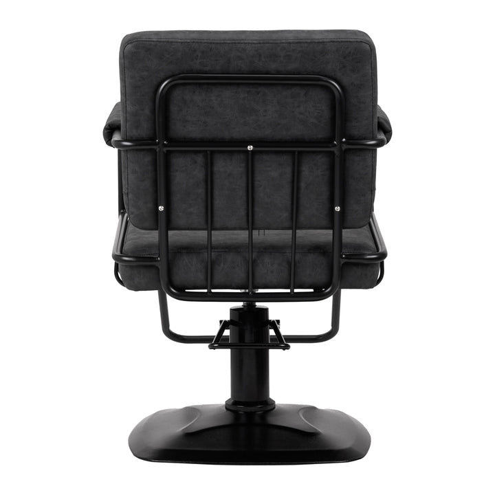 Kappersstoel Gabbiano Katania Loft Oud Leder Zwart - afbeelding 4
