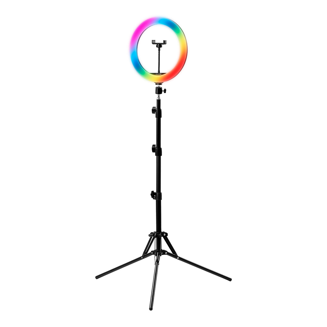 Ringlamp met Statief Glow 10" 10W Zwart RGB - afbeelding 2