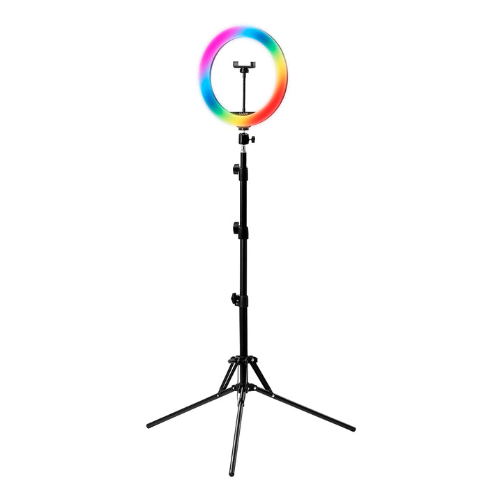 Ringlamp met Statief Glow 10" 10W Zwart RGB - afbeelding 2